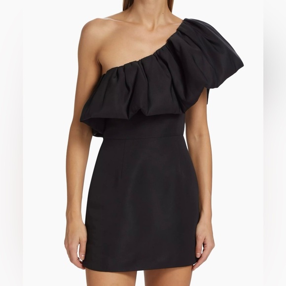 SACHIN + BABI Garcelle One Shoulder Mini Dress In Black - Picture 10 of 12